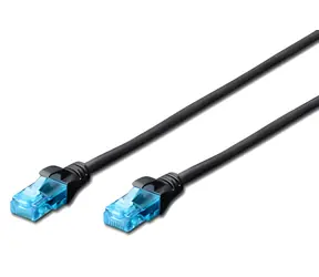 Digitus Ecoline Patch Cable černý 5m / Síťový kabel / UTP / CAT 5e / AWG 26/7