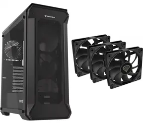 Genesis Irid 505 V2 černá + Oxal 120 3-pack / PC skříň / ATX, micro-ATX, mini-ITX / USB 2.0/3.0 / 3x ventilátor 120mm