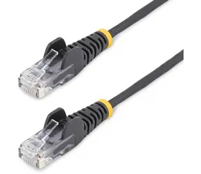 StarTech CAT6 Slim 15m černá / Patch kabel / RJ-45 / PoE
