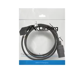 Lanberg CEE7/7 - IEC C19 černá / Napájecí kabel / 1,8 m / 16A / VDE