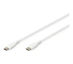 Digitus USB-C silikonový propojovací kabel bílá / Datový kabel / USB-C / 1 m