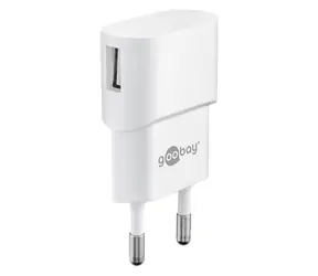Goobay 44948 bílá / USB nabíječka / 1x USB-A / 1 A / slim design