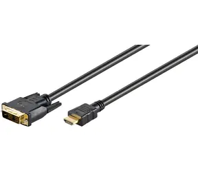 Goobay 51580 černá / Kabel HDMI - DVI-D / pozlacené konektory / 2 m