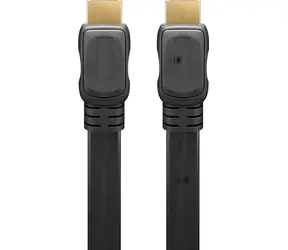 Goobay 61279 / HDMI kabel / plochý / s Ethernetem / pozlacené konektory / 2 m