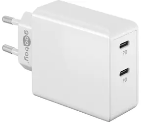Goobay 61758 bílá / Nabíječka / 2x USB-C / PD / 36 W