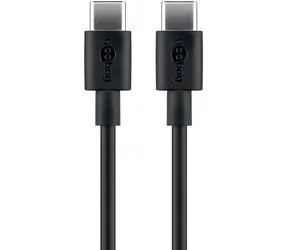 Goobay 66318 černá / Synchronizační a nabíjecí kabel / USB-C / 1 m