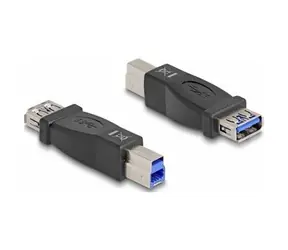 DeLock adaptér USB 3.0-B samec - USB 3.0-A samice černá / Redukce / 5 Gbit/s