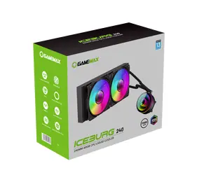 Gamemax Iceburg 240 Infinity černá / AIO vodní chladič CPU / 2x 120 mm / 240 mm radiátor