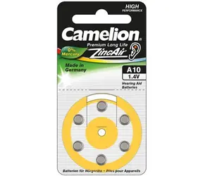 Camelion Zinc Air A10/ZL10 / Baterie do naslouchadel / 1,4 V / 6 ks / bez rtuti
