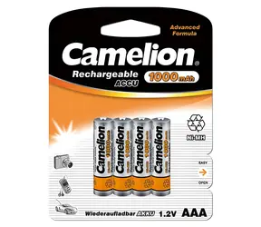 Camelion AAA (R03) / Nabíjecí baterie / Ni-MH / 1000 mAh / 4 ks