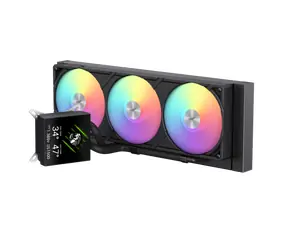 Gamemax Glacier 360 LCD černá / Vodní chladič CPU / AIO / 3x 120 mm / LCD displej