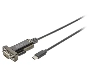 Digitus DA-70166 / Převodník USB-C na sériový port / RS232 / DSUB9 / 1 m