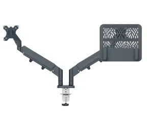 Leitz Ergo tmavě šedá / Rameno pro monitor a notebook / 17-32 palců / nosnost 18 kg / VESA 100x100