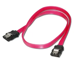 Digitus SATA II/III / Propojovací kabel / kovová západka / 0,3 m