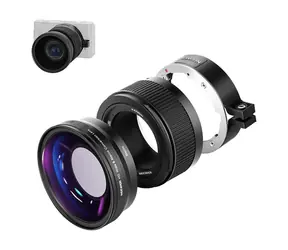 Neewer Širokoúhlý a makro objektiv černý / pro Sony ZV1 / 2v1 / 18 mm / makro 10x / CNC hliník
