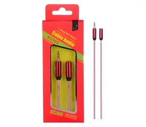 PLUS AU102 červený / Audio kabel / 3,5 mm jack (M/F) / 1 m