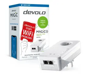 Devolo Magic 2 WiFi next / Rozšiřující modul / Powerline / G.hn / 2400 Mbps / Wi-Fi / 2x Gigabit LAN