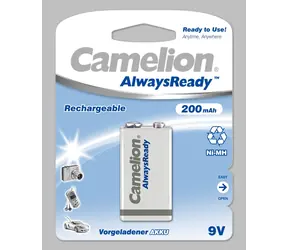 Camelion AlwaysReady / Nabíjecí baterie / 9V (6LR61) / Ni-MH / 200 mAh / 1 ks
