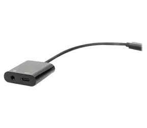Digitus USB-C - USB-C + 3,5mm jack černá / Adaptér / audio a nabíjení