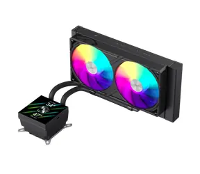 Gamemax GLACIER 240 LCD černá / AIO vodní chladič CPU / 2x 120 mm / LCD displej