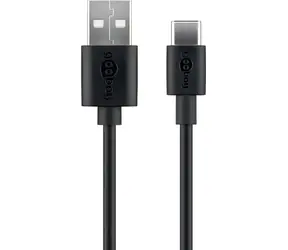 Goobay 59124 černá / Nabíjecí a synchronizační kabel / USB-C na USB-A / 3 m