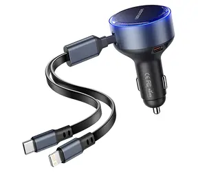 Vention FFOB0 / Nabíječka do auta / USB-C port + kabely USB-C a Lightning / 60W