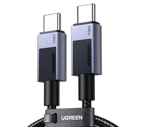 Ugreen L513 hvězdně šedá / Kabel USB-C na USB-C / PD 240W / 1m / 480 Mbps