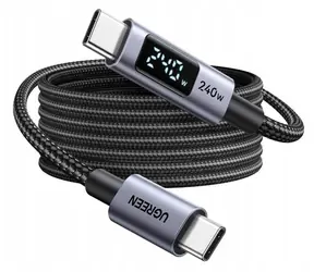 Ugreen L530 kabel USB-C na USB-C šedá / 240W / 480Mbps / 3m