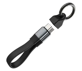 FIXED Clip Cable černá / Kabel USB-C/USB-C / Karabina / USB 3.2 Gen 2 10Gb/s / PD 240W / 4K60Hz