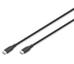 Digitus USB-C / Silikonový kabel / 1 m / černá