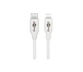 Goobay 39446 bílá / Nabíjecí a synchronizační kabel Lightning - USB-C / 1 m