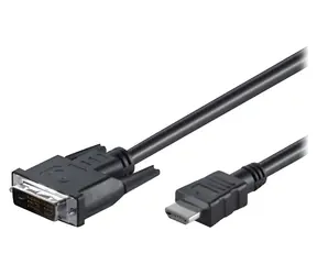 Goobay 50580 černá / Kabel DVI-D/HDMI / 2 m / poniklované konektory