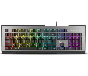 Genesis Rhod 500 RGB černá, šedá / Herní klávesnice / RGB podsvícení / 104 kláves / USB-A / drátová