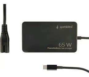 Gembird GaN 65W / Nabíječka / USB-C / PD