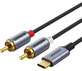 UGREEN USB-C - RCA šedá / Audio kabel / cinch / 1,5 m