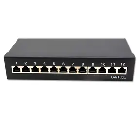 XtendLan 10" 12 portů černý / Patch panel / Cat5e / STP / 1U / LSA