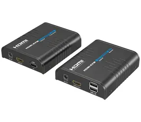XtendLan HDMI Extender / Vysílač a přijímač po LAN / UDP/Multicast / 100 Mbps / 1080p / USB / KVM