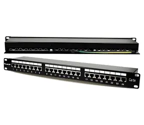 XtendLan Patch panel / 19" / 24 portů / stíněný / Cat5e