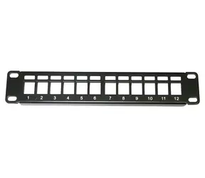 XtendLan 10" černá / Patch panel / 12 portů / 1U / neosazený
