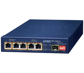 Planet BSP-115HP-5A / PoE switch solární hybridní / 5x 1Gb / 1x SFP / PoE++ 802.3bt / -20 až 65°C