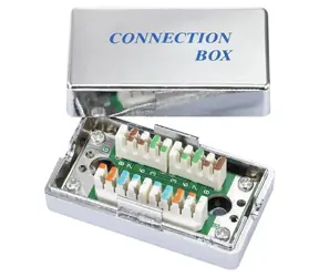 XtendLan CAT5E stříbrná / Propojovací box / STP / RJ45 / narážecí