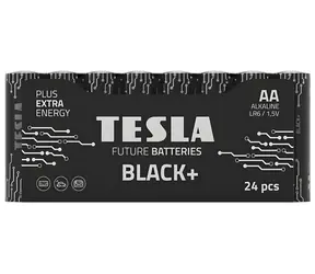 Tesla BLACK+ AA 24 ks / Alkalická baterie / LR06 / tužková / fólie