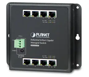Planet WGS-4215-8T / Switch průmyslový / 8x 1000Base-T / L4 / IP30 / fanless / -40 až 75 °C
