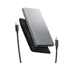 Spigen Essential EA2210 šedá / Powerbanka / 10 000 mAh / 22,5W / 2x USB-C + 1x USB-A