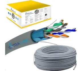 Extralink Cat5e F/UTP šedý / Instalační kabel / 305 m / cívka / vnitřní