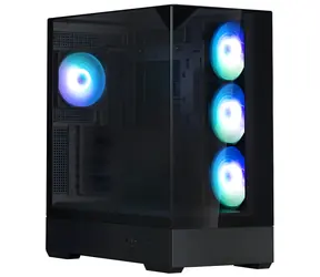 Zalman P40 Prism Plus černá / Skříň / ATX / 4x 120mm ARGB / 2x USB 3.0 + 1x USB-C / panoramatická / bez zdroje