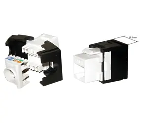 XtendLan Keystone jack RJ45 bílo-černá / CAT6 / UTP / zaklapávací