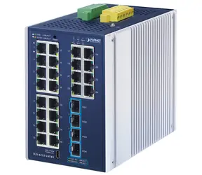 Planet IGS-4215-24T4X / Switch průmyslový / 24x 1Gb RJ-45 / 4x 10Gb SFP+ / IP30 / -40 až 75 °C / fanless