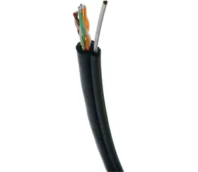 DATACOM UTP Cat5e 50m černá / Síťový kabel / venkovní samonosný / bez konektorů / 24 AWG plná měď