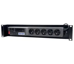 Acar A-504 / Napájecí panel s přepěťovou ochranou / 5x 230V / vana do 19" racku / 3 m kabel